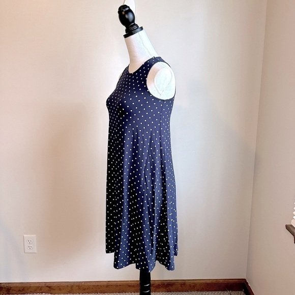 Old Navy Blue with White Polka Dots Sleeveless Swing Dress Size XS NWOT - Picture 6 of 10